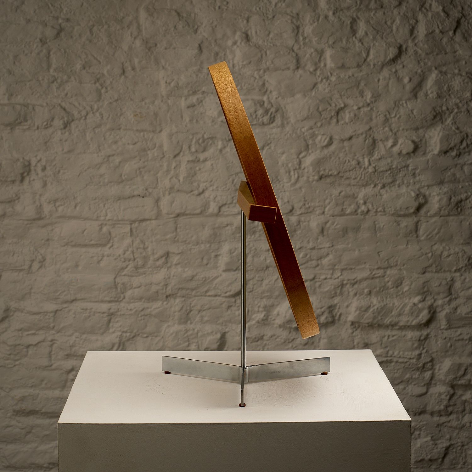 Oak And Metal Table Mirror By Uno And östen Kristiansson, Sweden, 1960s photo 1495.0