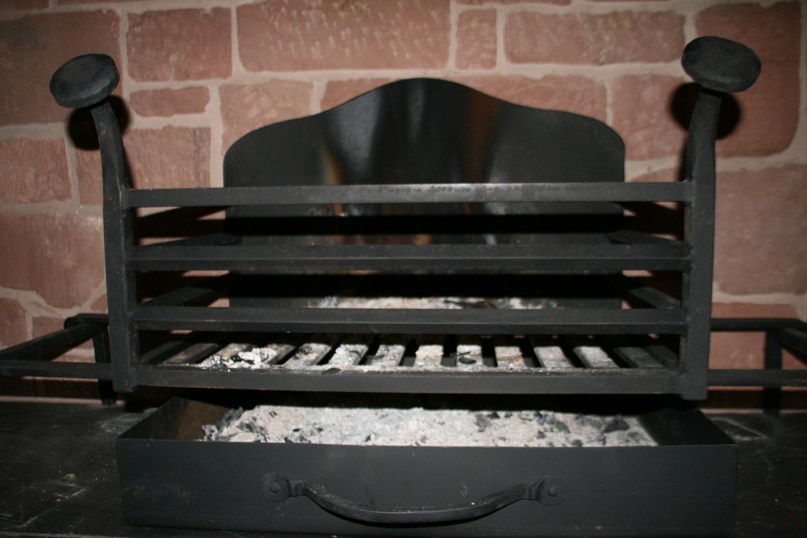 Traditional Blacksmith Made Fire Grate & Dogs. photo furniture