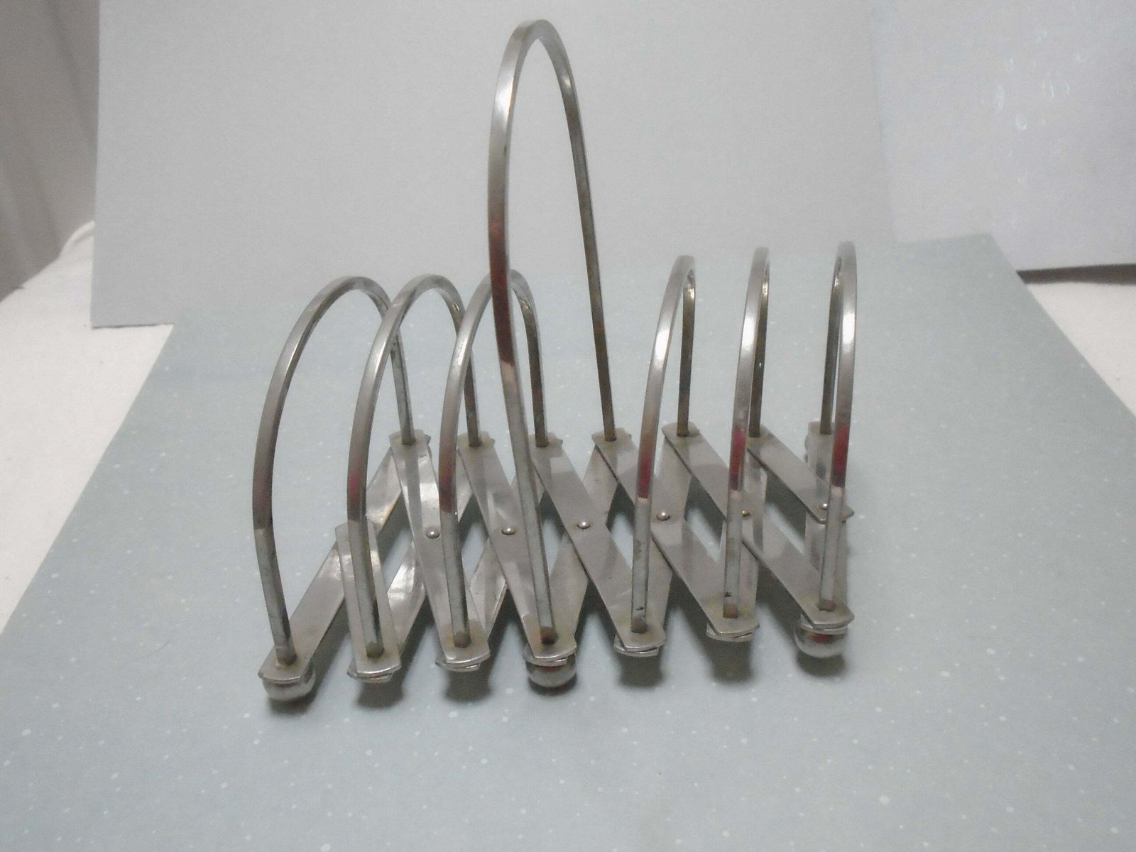 Concertina Desk Organizer, Letter Or File Holder, Industrial Table Storage Rack, Toast Rack photo Home Decor