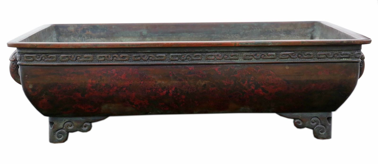 Fine Quality Large Bronze Suiban Ikebana Jardinere Planter Pot   Meiji Period, C.1880