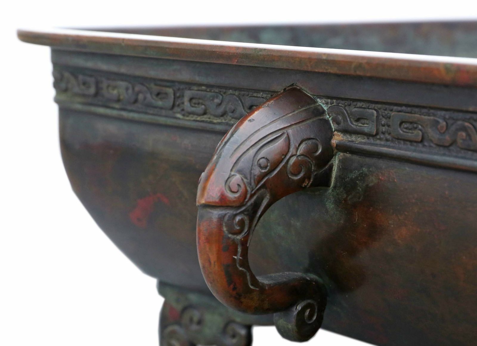 Fine Quality Large Bronze Suiban Ikebana Jardinere Planter Pot   Meiji Period, C.1880 photo 2995.0