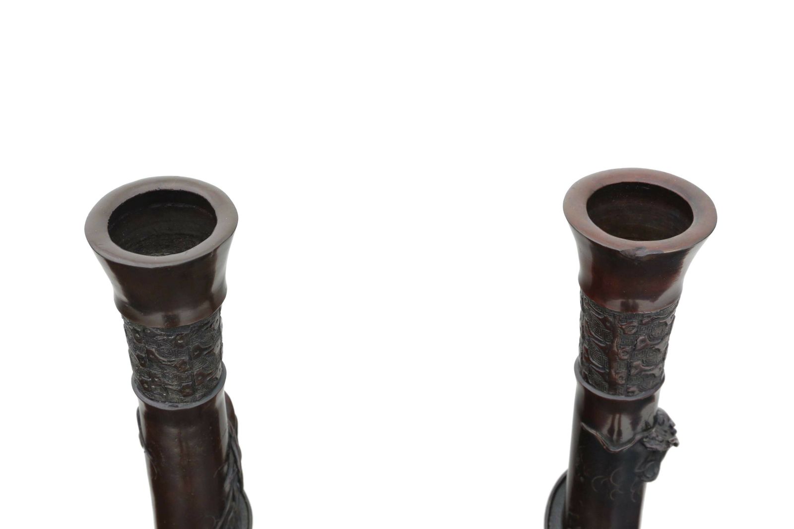Very Large Pair Of Fine Quality Japanese Bronze Vases   19th Century Meiji Period photo 2995.0
