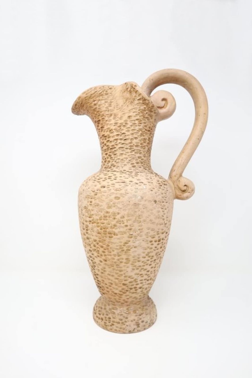 Large Blaise Rubino Ceramic Jug, Stoneware Vallauris Vase photo Home Decor
