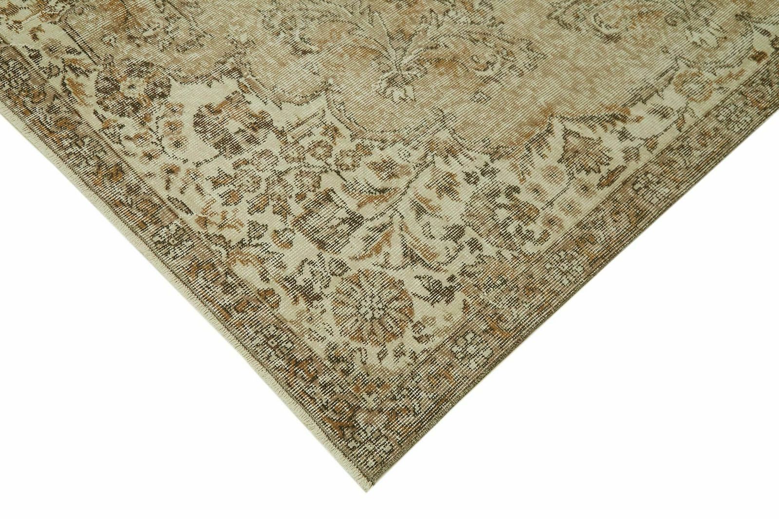 Handmade Anatolian Beige Turkish Vintage Area Rug  208 Cm X 306 Cm photo Textiles