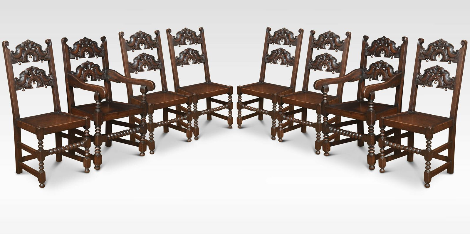 Set Of Eight Oak Yorkshire Dining Chairs Set Of Nine Livery Company Barges
