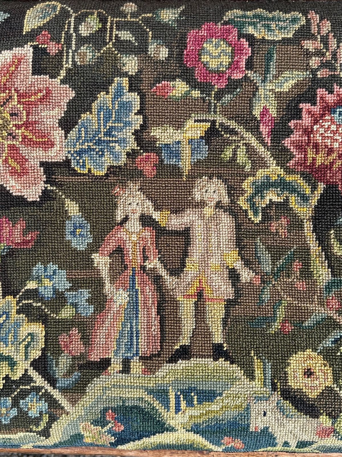 A Scottish George III Walnut Side Chair With Charming Needlepoint Seat, C.1780 photo furniture