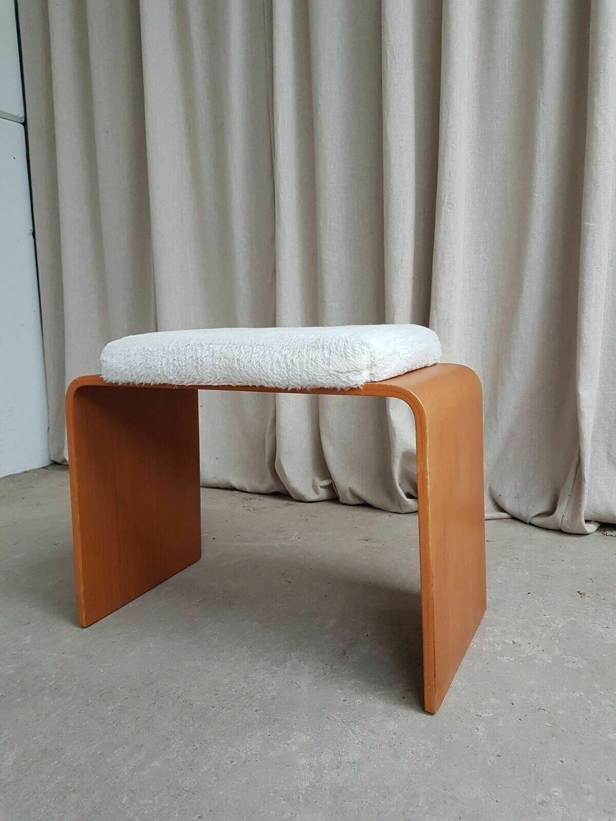Vtg Mid Century Bentwood Footstool Stool Retro Danish Scandi Modernist R409 photo 276.0