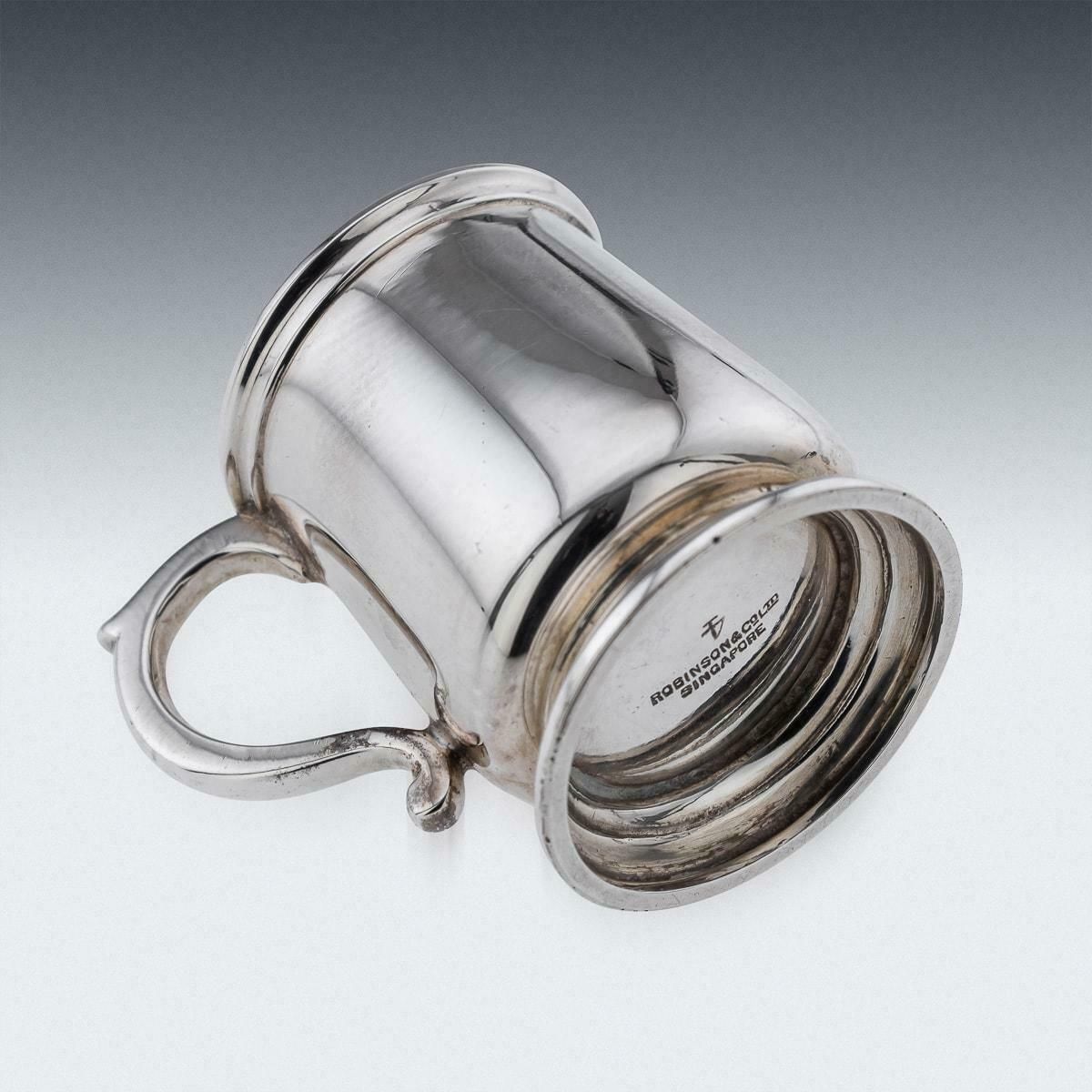photo buy 20th Century Set Of Six Solid Silver 'Tankard' Shot Cups, Adie Bros C.1926