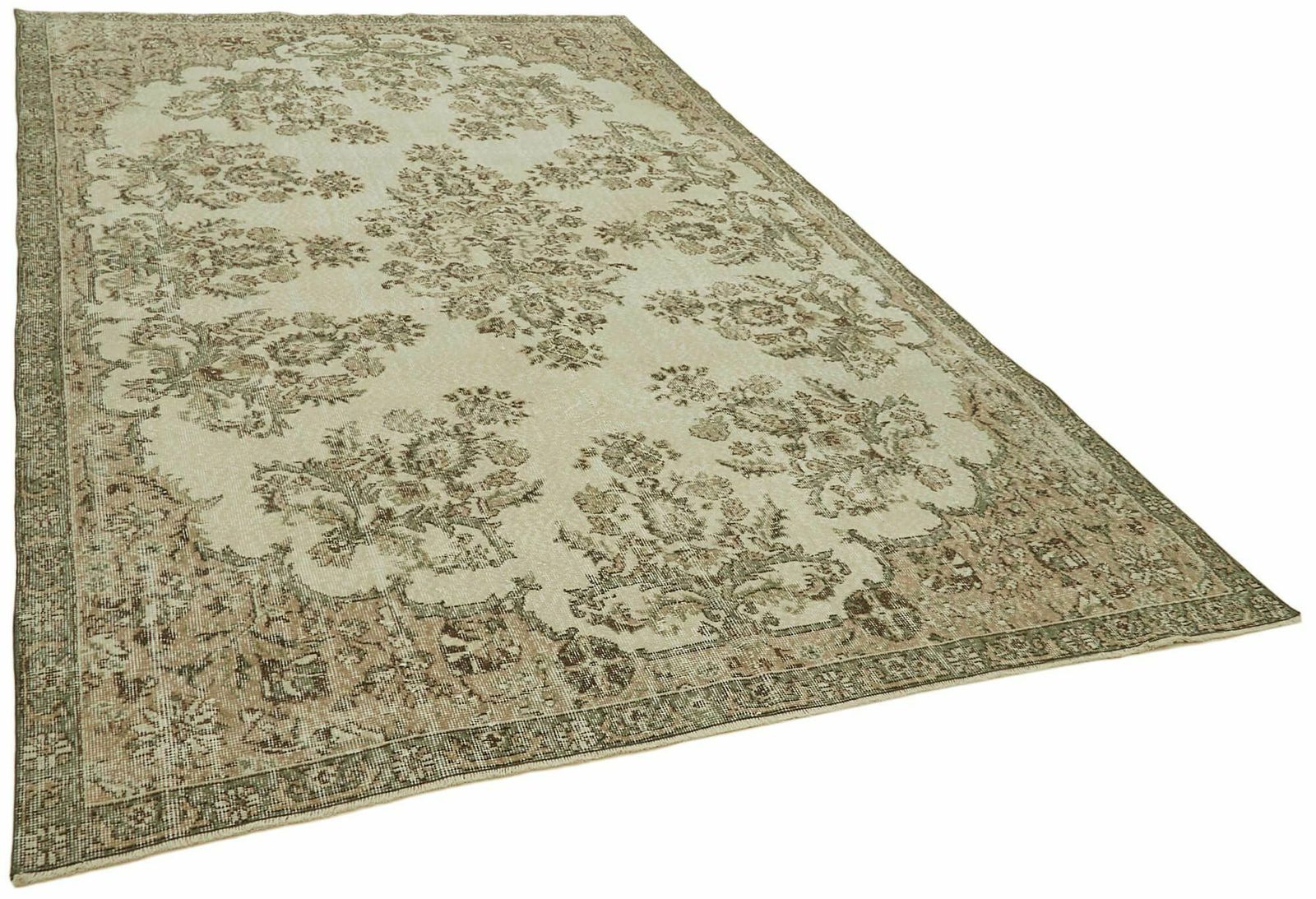 Handmade Beige Turkish Vintage Area Rug 208 Cm X 307 Cm photo furniture