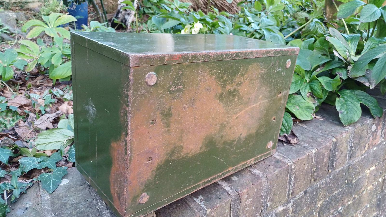 Vintage Retro Industrial Metal Filing Drawer Desk Storage photo vinterior