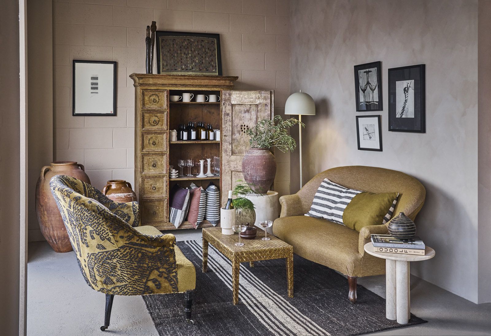 Tiger Mountain French Sofa, Oriental photo for sale