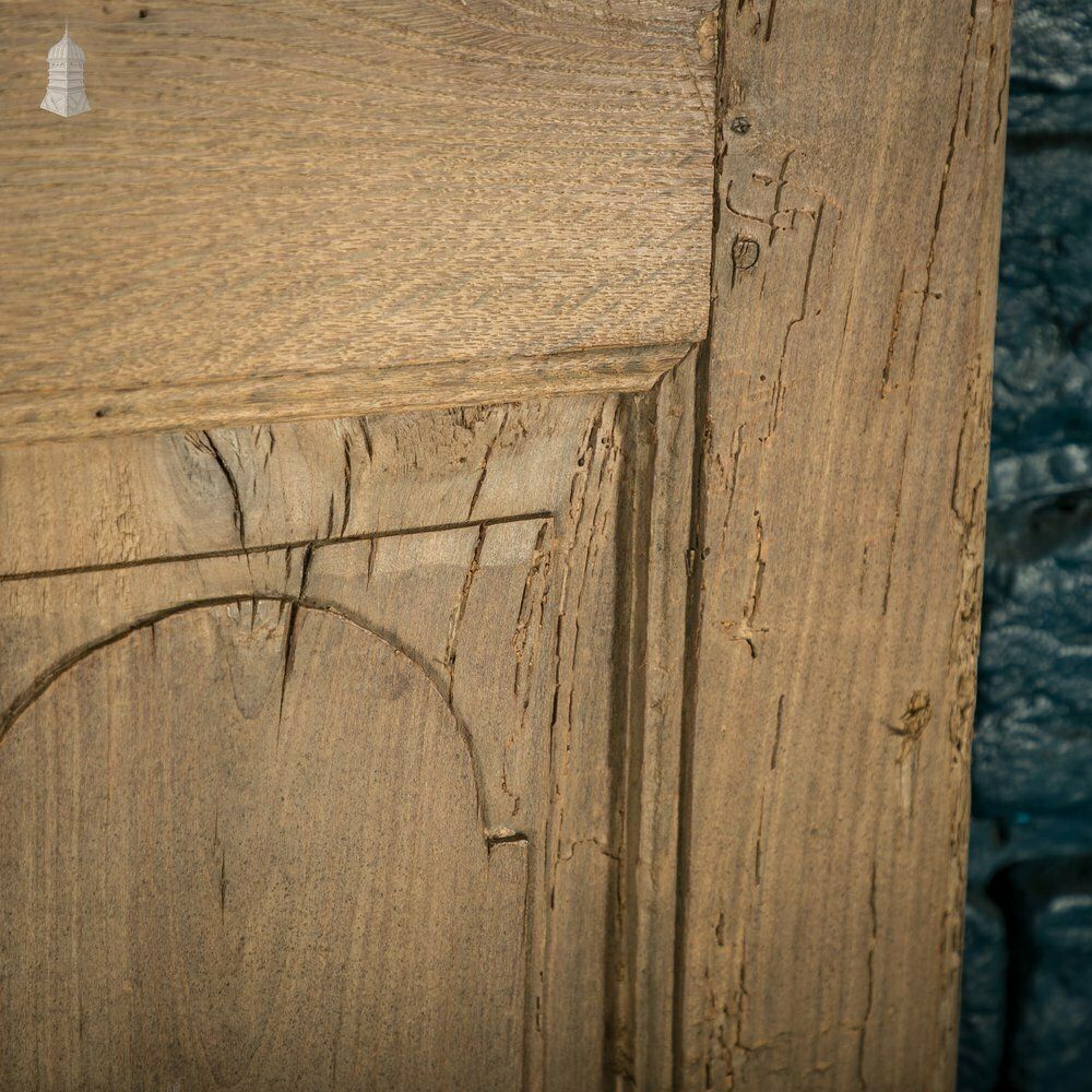 Oak Panelled Door, Moulded 7 Panel photo vintage
