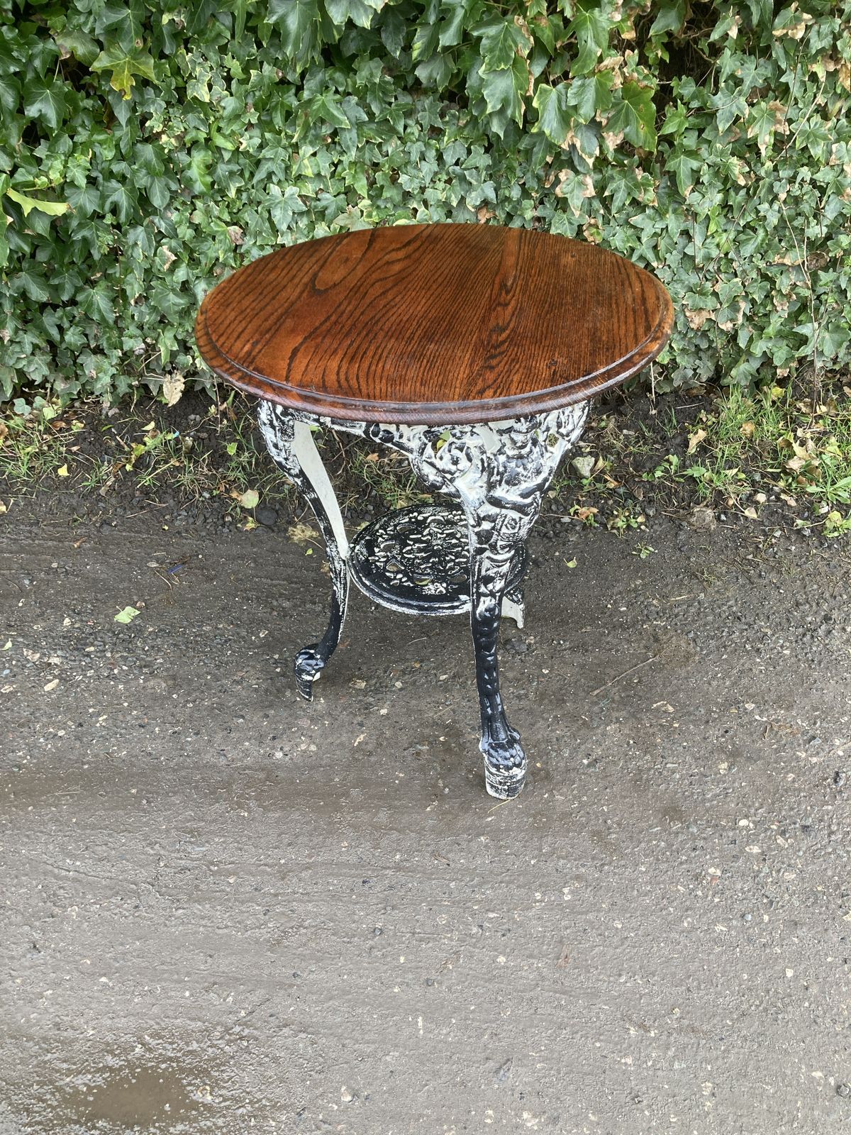 Britannia Style Pub/Garden Table With Oak Top photo for sale
