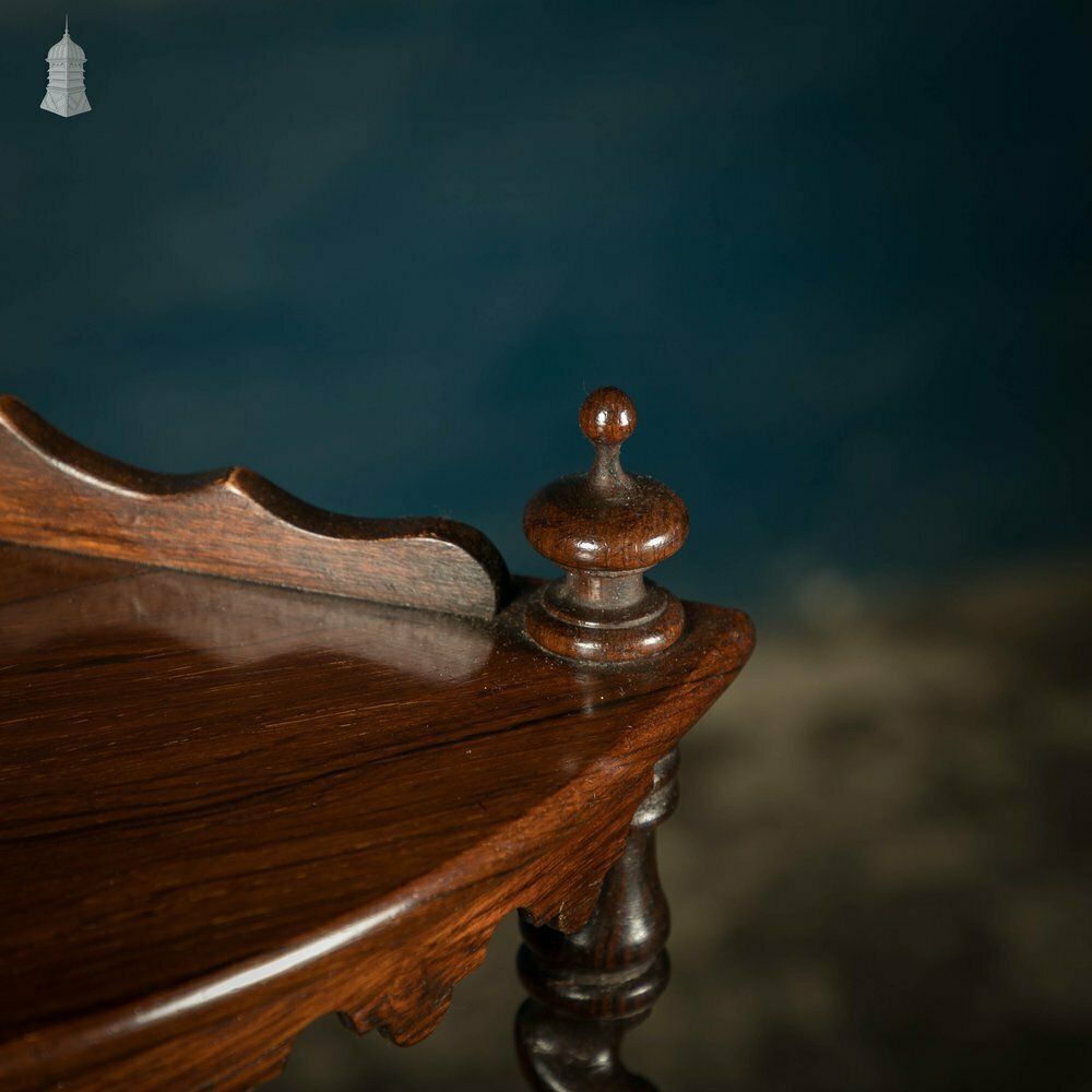 Corner Whatnot Rosewood, 4 Shelves With Barley Twist Supports, 19th C photo 960.0