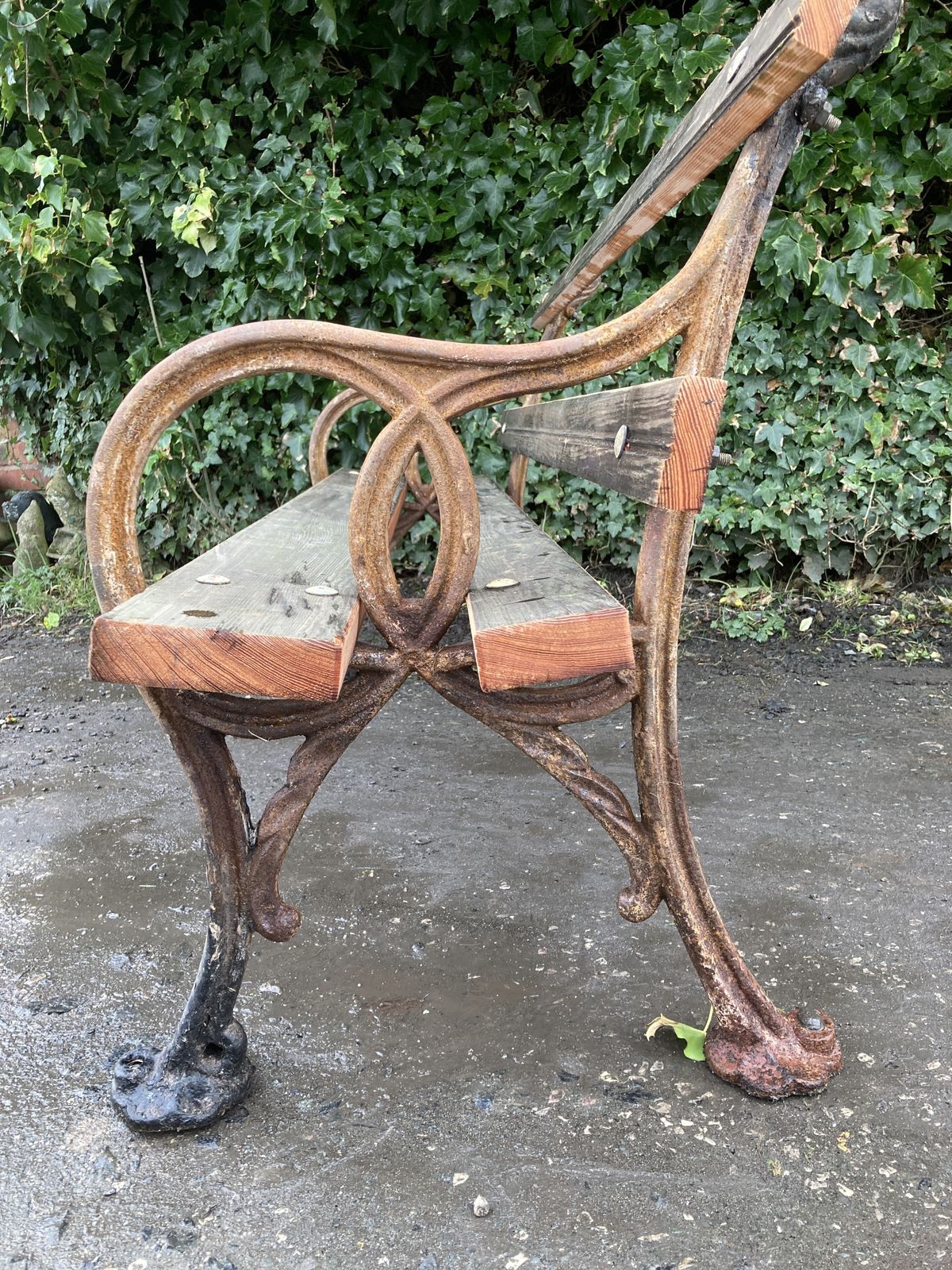 Victorian Cast Iron And Pitch Pine Bench photo furniture