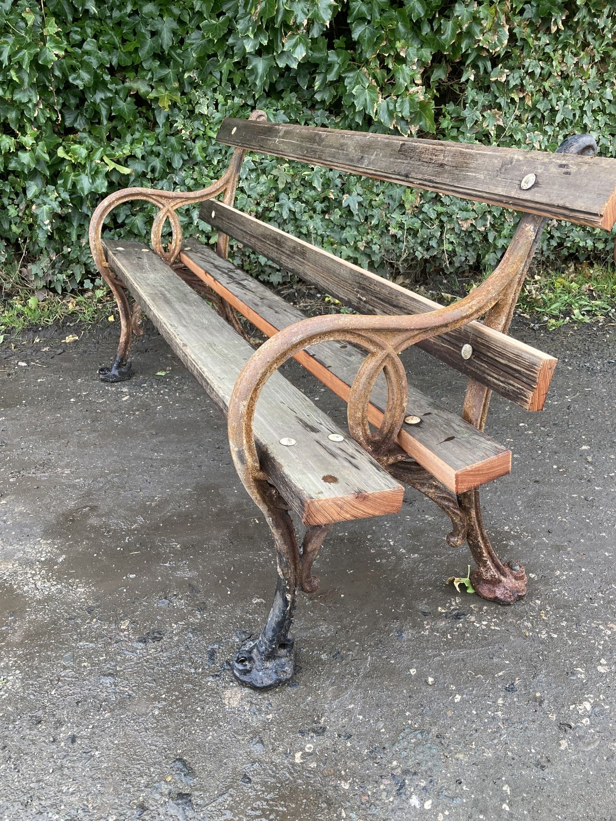 Victorian Cast Iron And Pitch Pine Bench photo vinterior