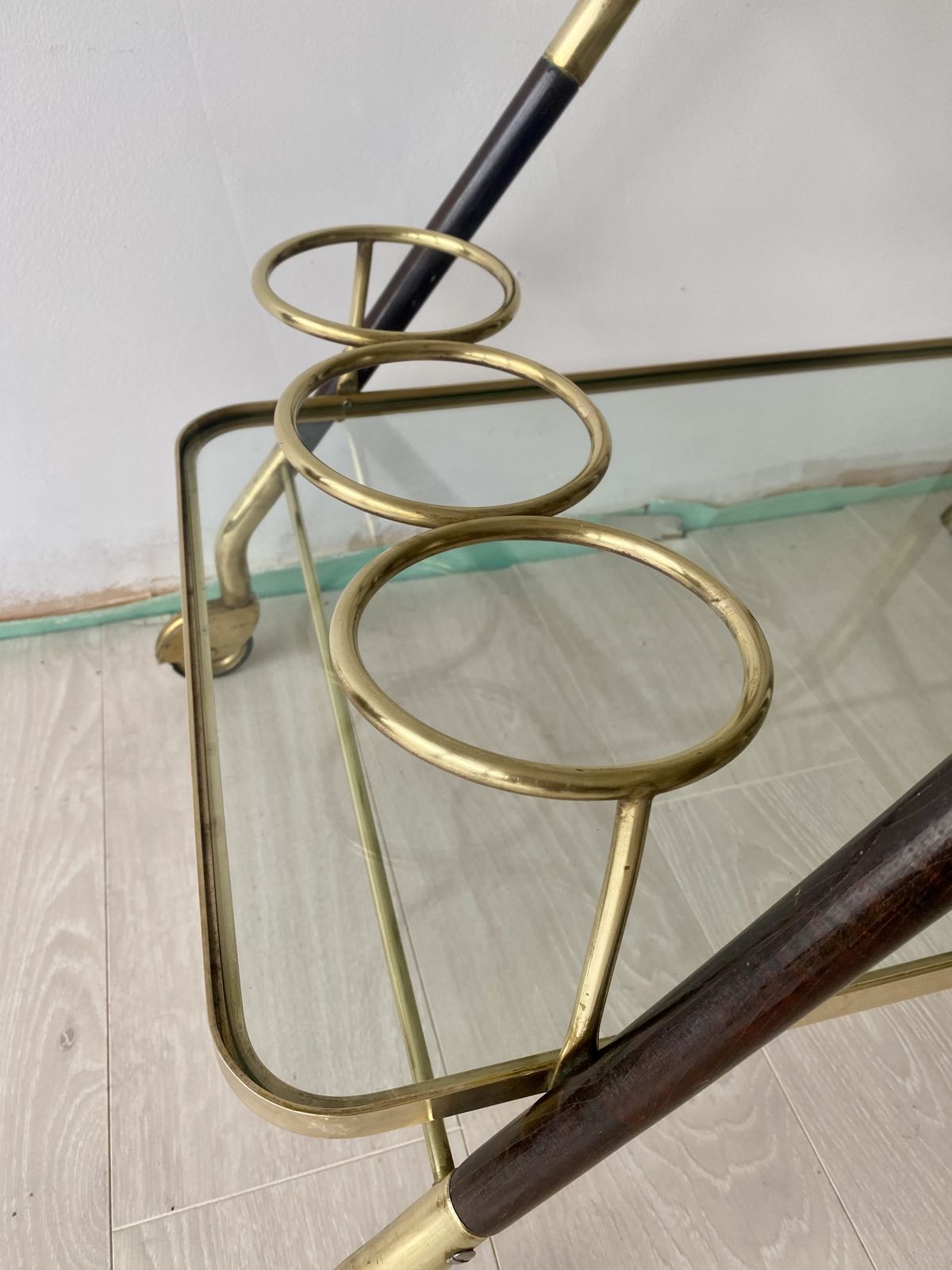Mid Century Italian Cesare Lacca Brass Trolley photo 1390.0
