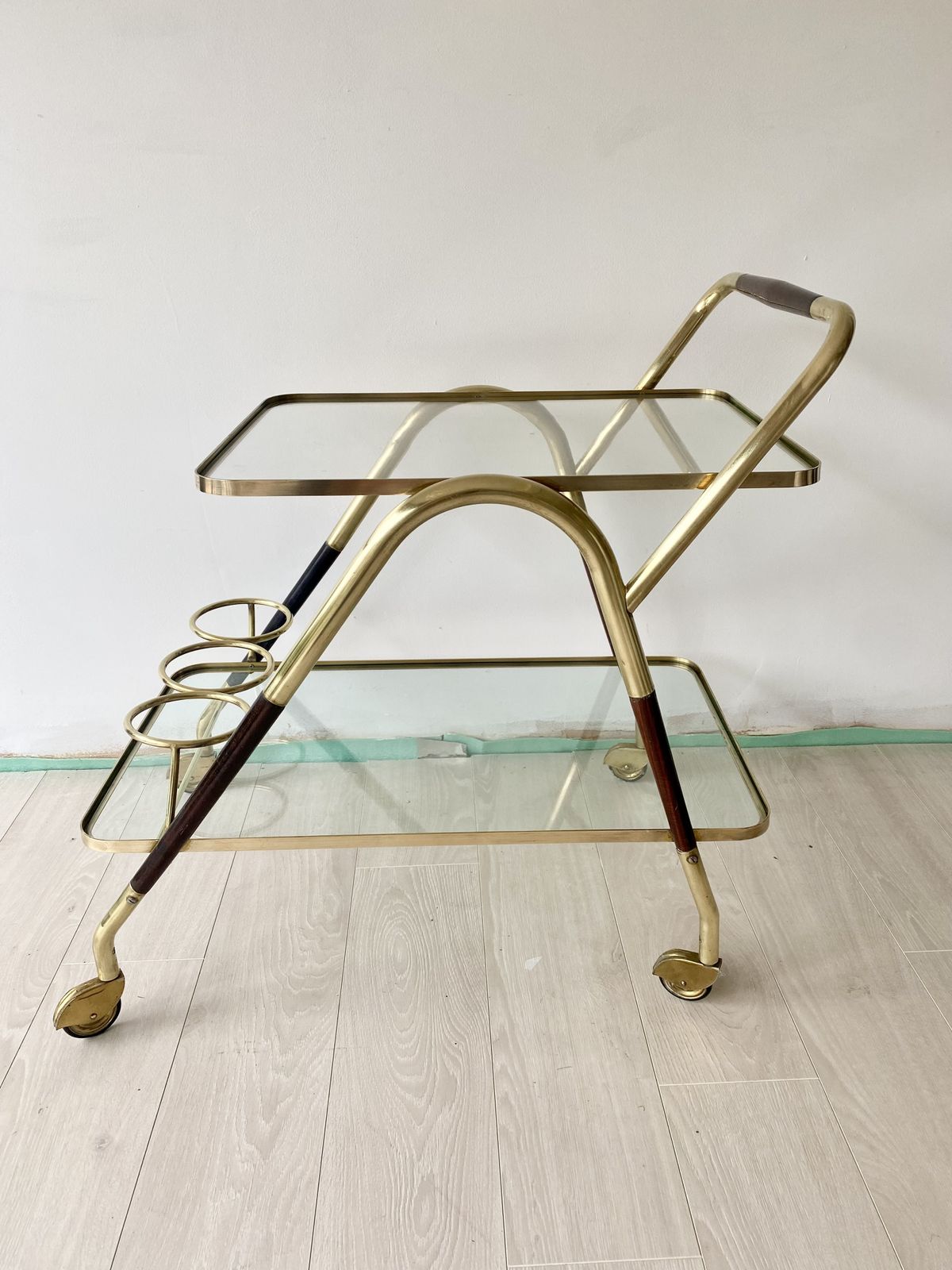 Mid Century Italian Cesare Lacca Brass Trolley photo buy