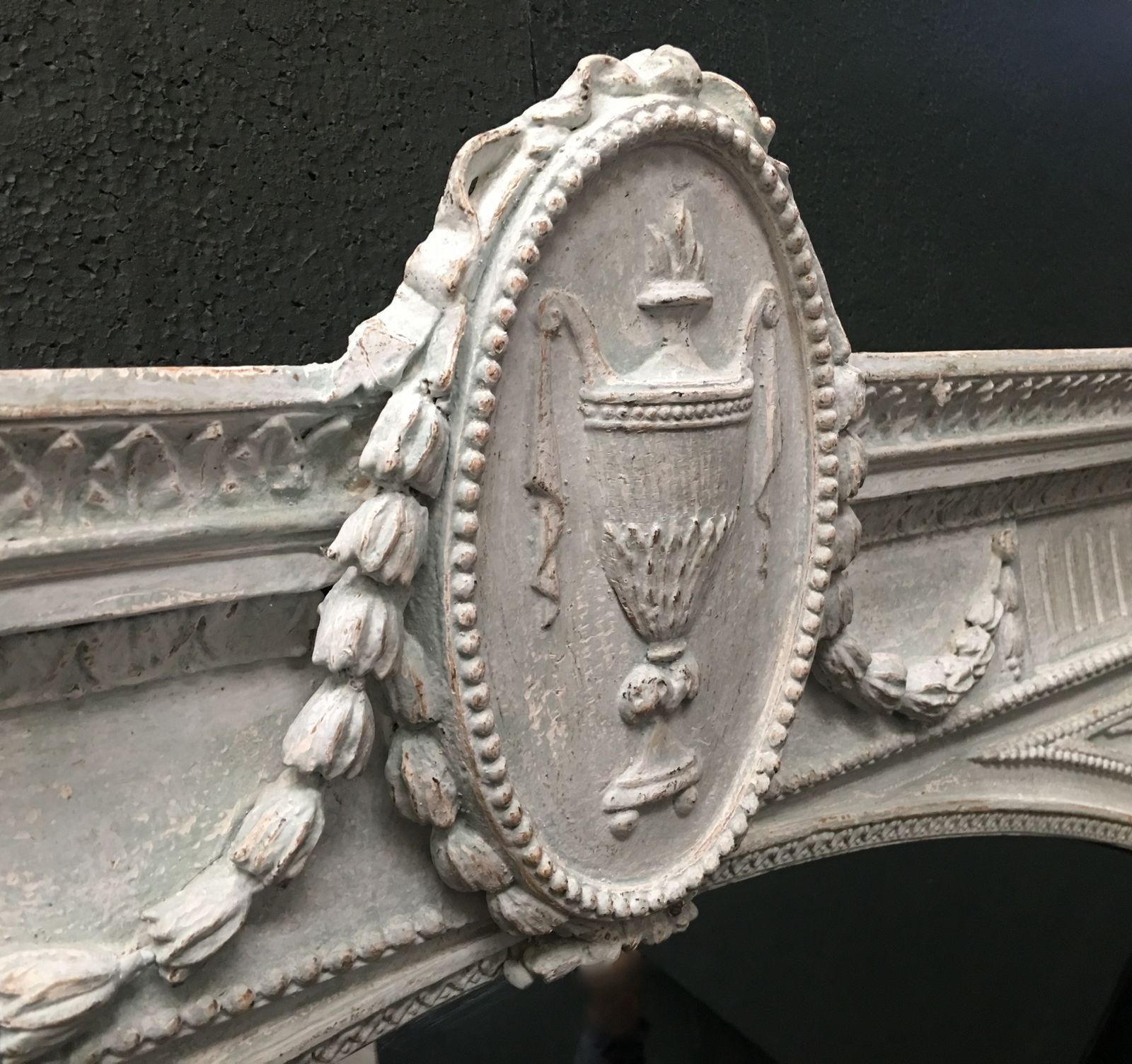 Very Large Neo Classical Style Painted Hall Mirror photo for sale
