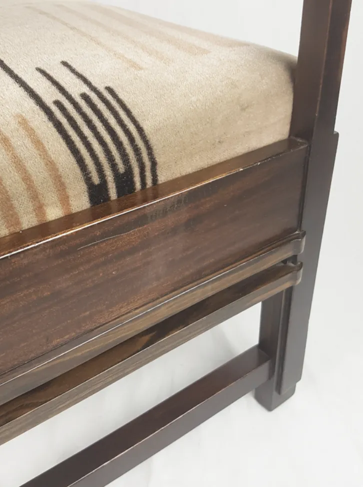Dutch Velvet And Wood Armchair By C. Bartels, 1920s photo furniture