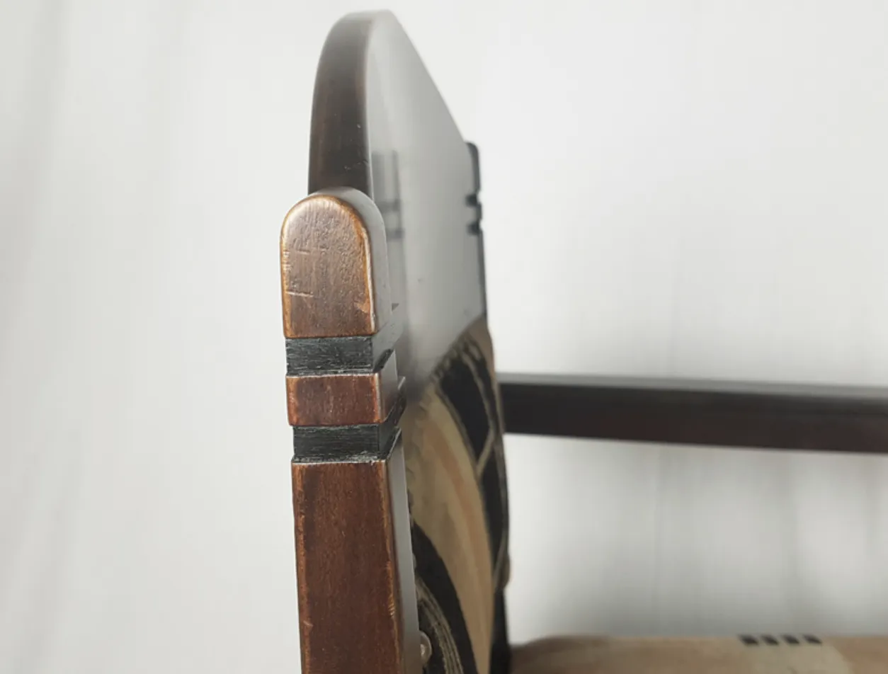 Dutch Velvet And Wood Armchair By C. Bartels, 1920s photo Furniture