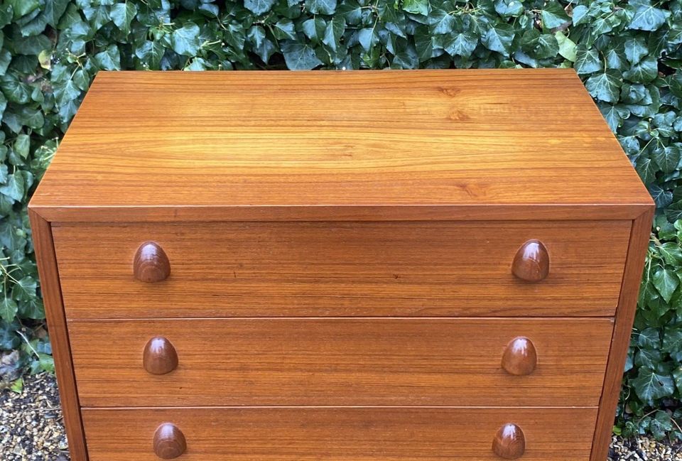 Mid Century Danish Teak Dresser Chest Of Drawers photo vinterior