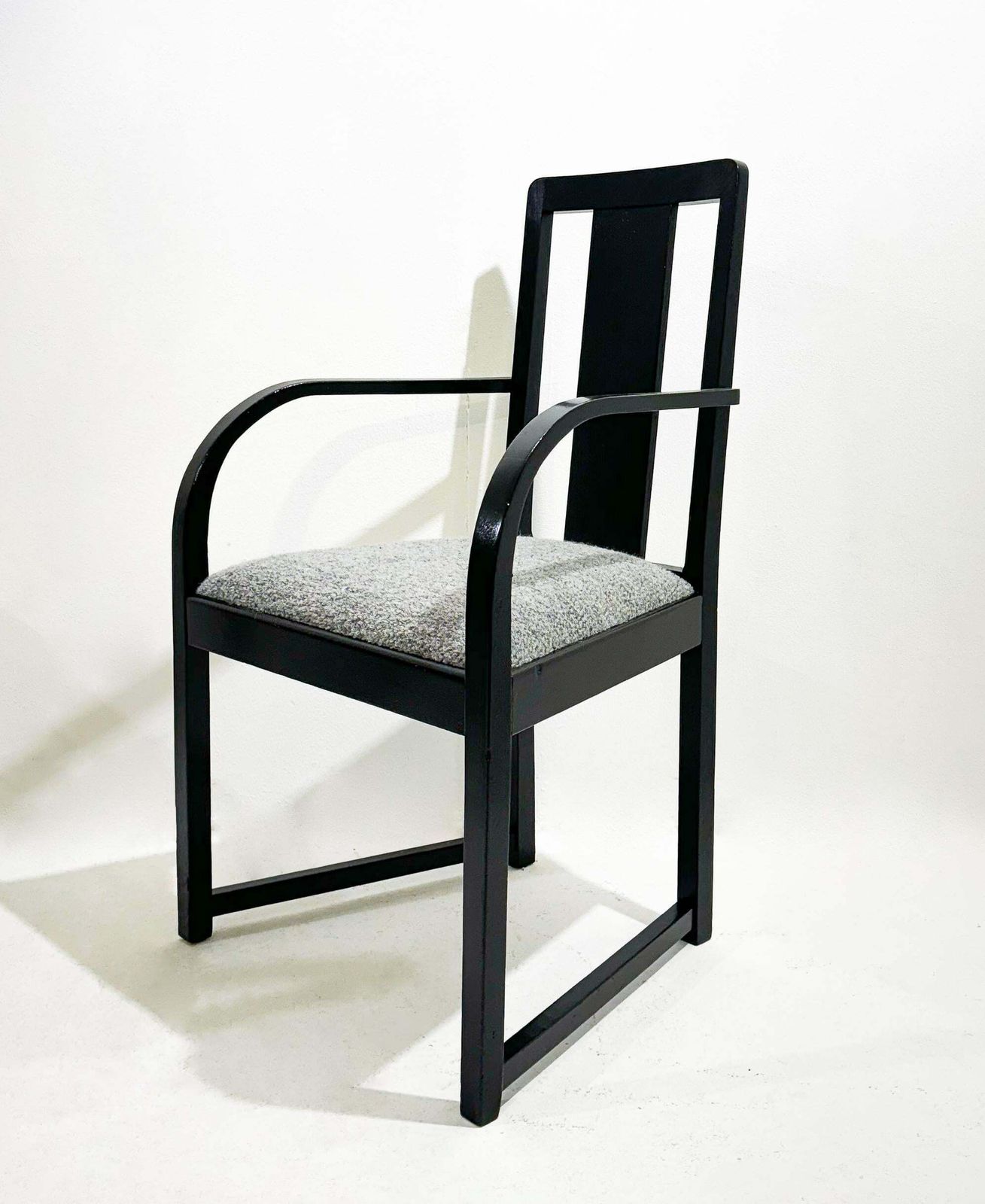 Pair Of Wood And Fabric Armchairs, 1920s photo vinterior