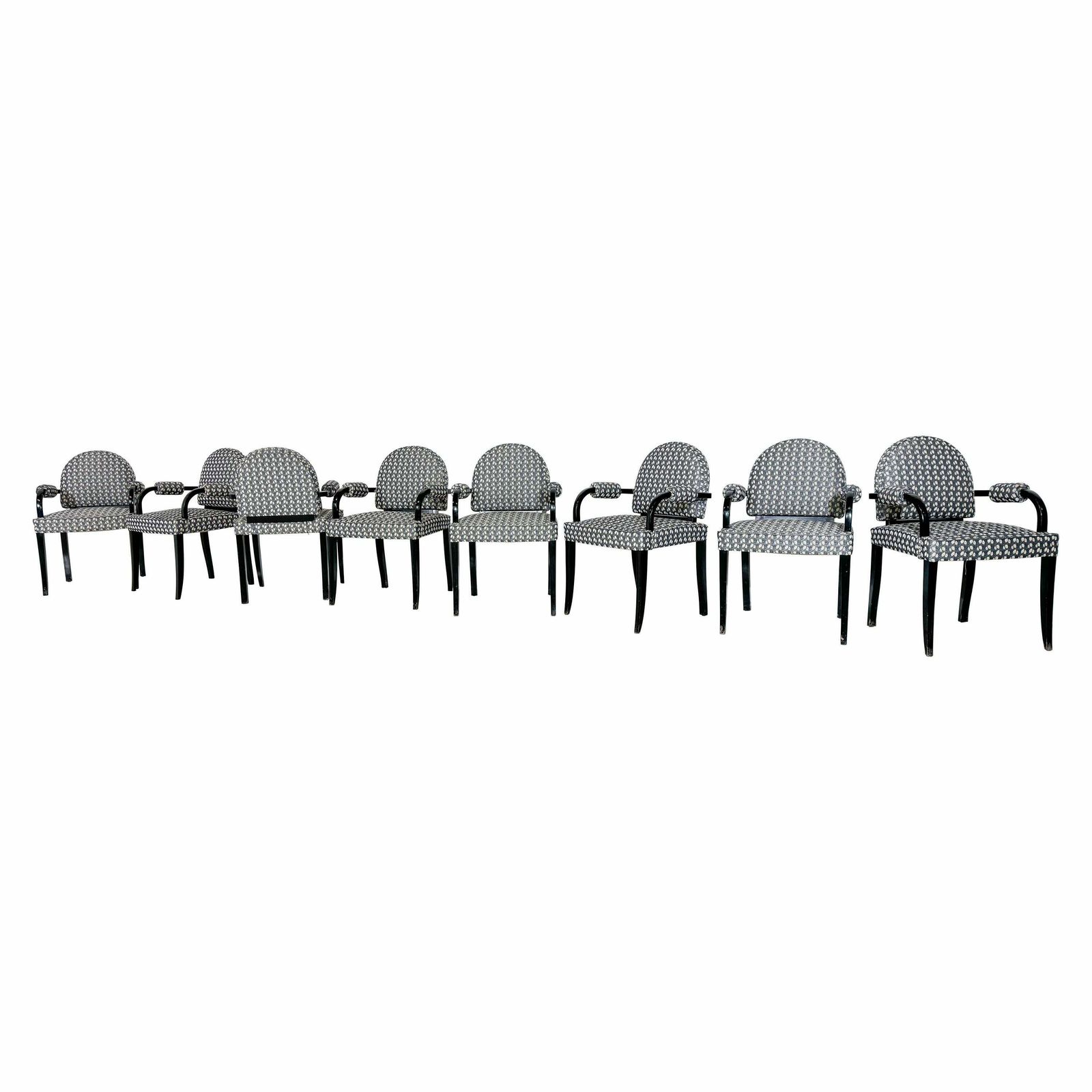 Set Of 8 Art Deco Armchairs, Early 20th Century
