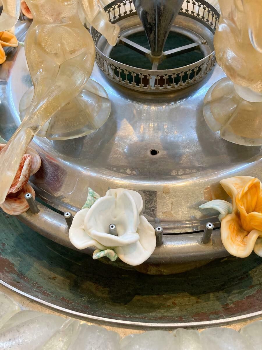 Murano Glass Fountain With A Central Vase Encircled By 4 Mermaids, 1950s photo buy