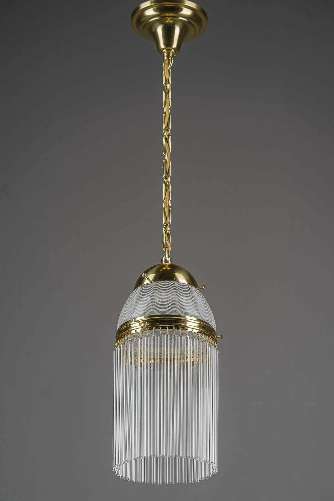 Art Deco Pendant Around 1920s With Opaline Glass Shade Vienna 1920s photo for sale
