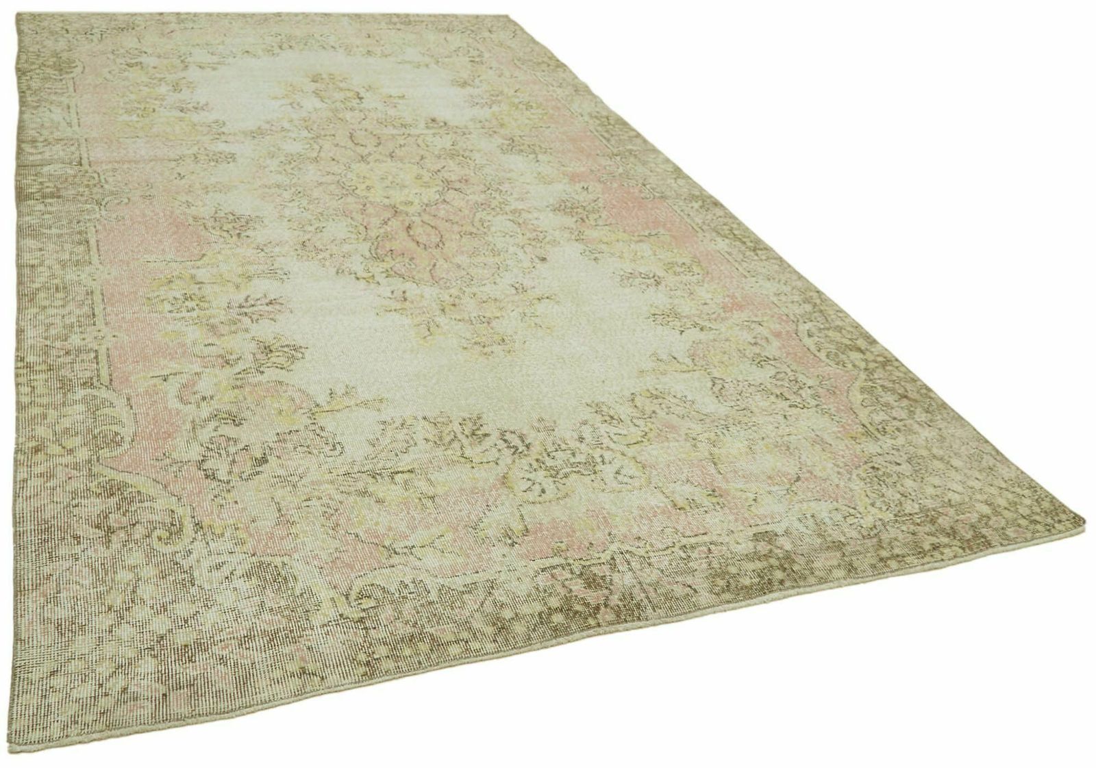 Handmade Anatolian Beige Turkish Vintage Area Rug  201 Cm X 331 Cm photo furniture