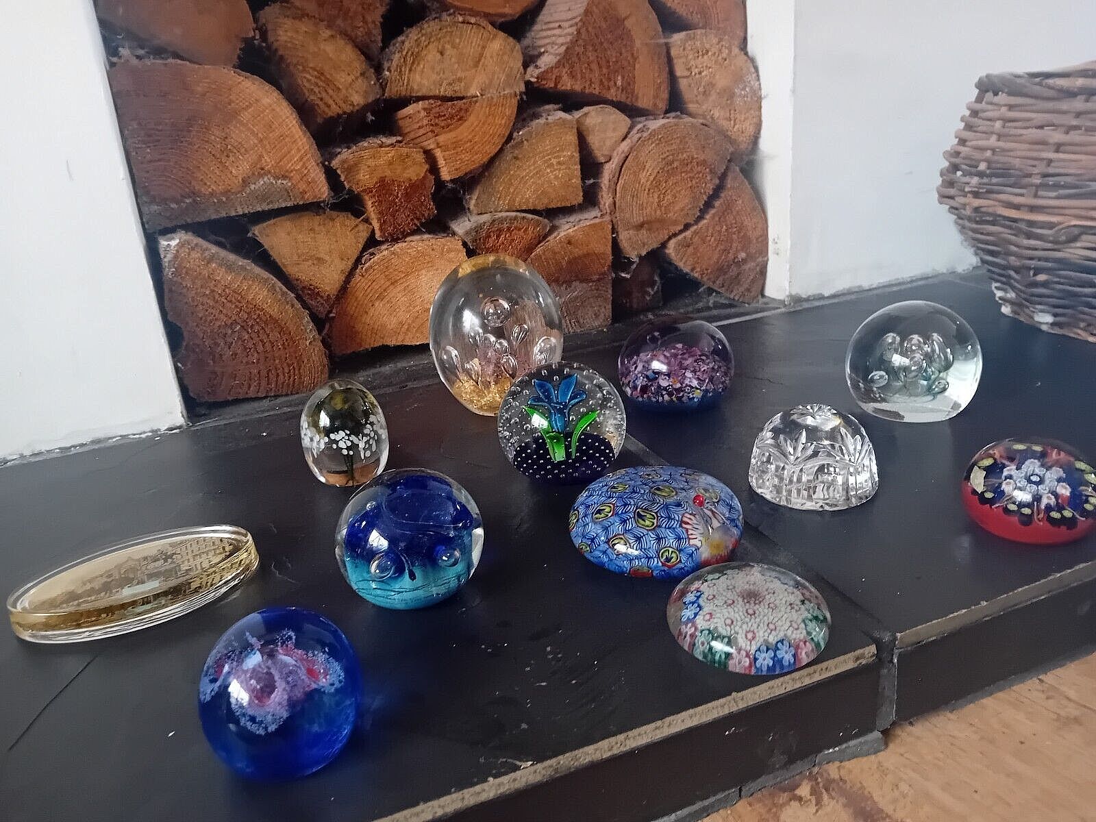 Mid Century Collection Of Italian Millefiori, Murano And Caithness Paperweights