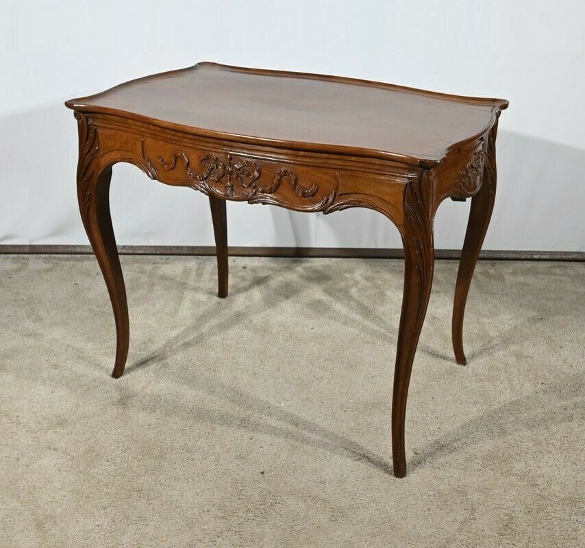 Small Cabaret Table In Mahogany, Louis XV Style, Napoleon III Period – Mid 19th Century photo furniture