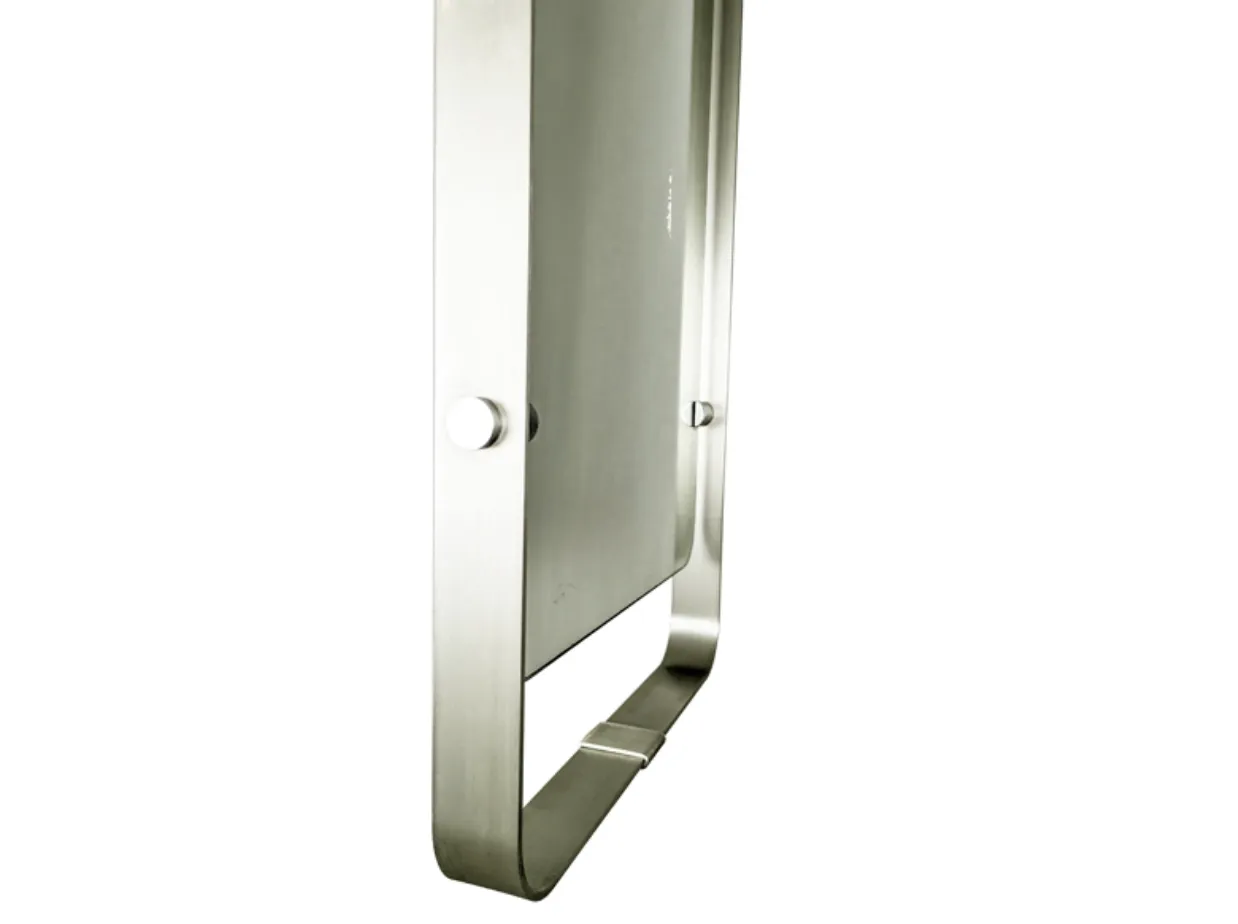 Aluminum, Chrome Plated Metal 1960s Full Lenght Mirror In The Style Of Fontana Arte photo furniture
