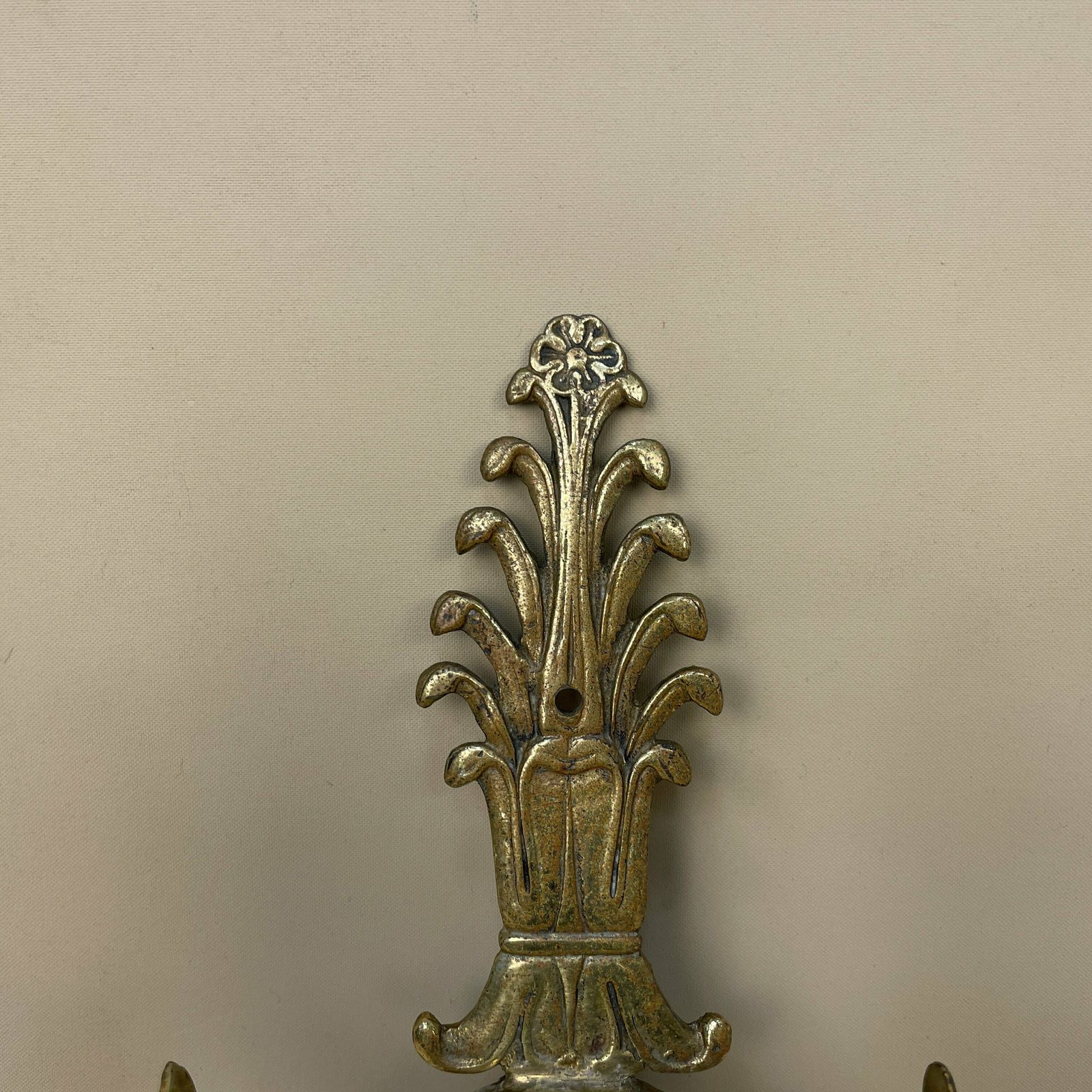Antique Wall Light Metal Gold Brass Lamp Sconces Oriental Bird Ornate Detail 2 Arms Pattern Patterned Lighting Lights Fireplace Vintage photo buy