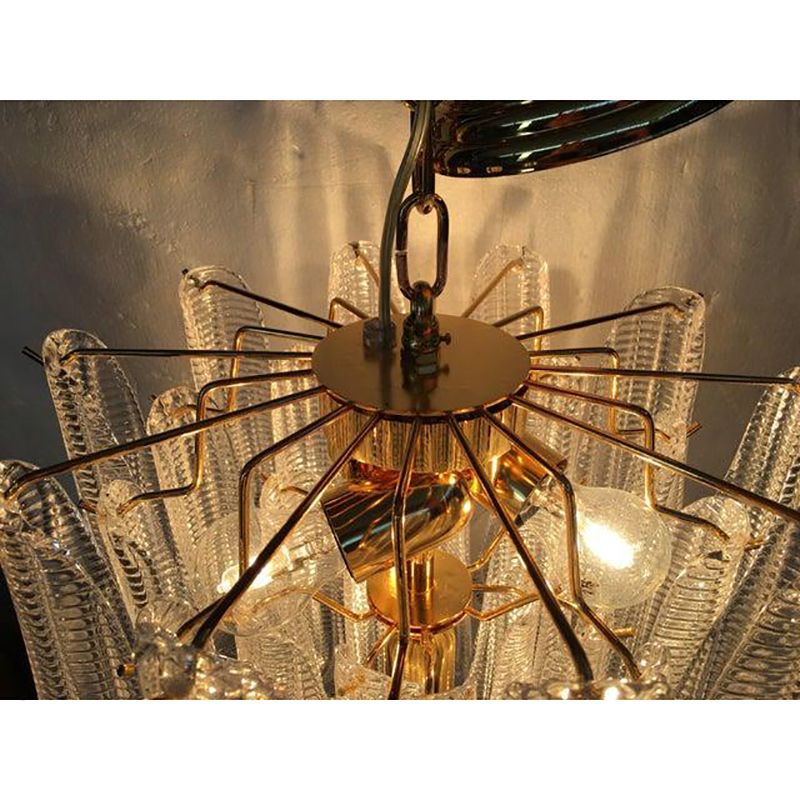 photo for sale Italian Contemporary Mazzega Style Murano Glass "Selle" Sputnik Chandelier