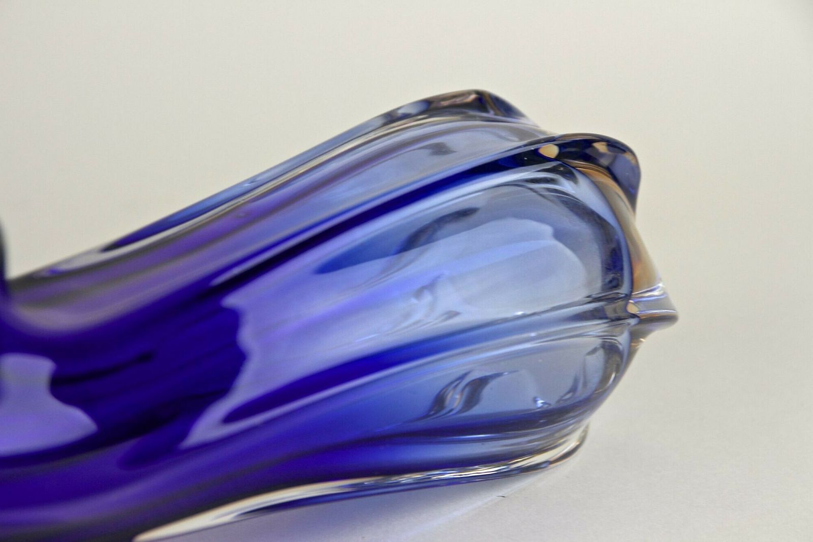 Contemporary Dark Blue Murano Glass Vase, Italy Circa 1970 photo buy