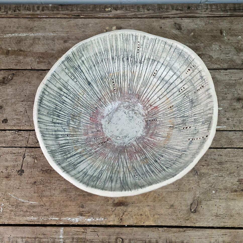 21st Century Original Art Pottery Textured Orange Ceramic Bowl By Hilary Marsh £300.00price photo 300.0