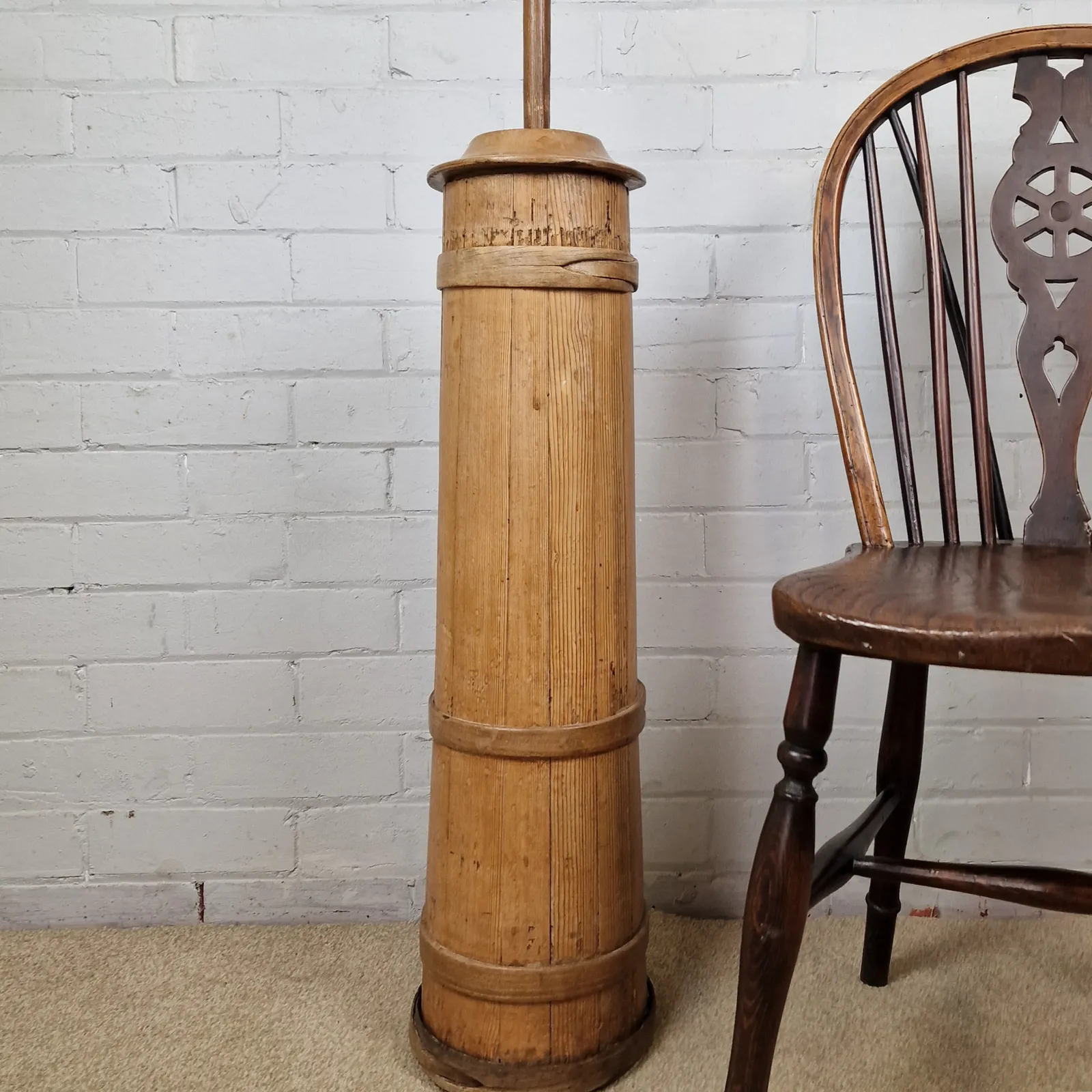 19th Century Victorian Continental Plunger Butter Churn photo vinterior