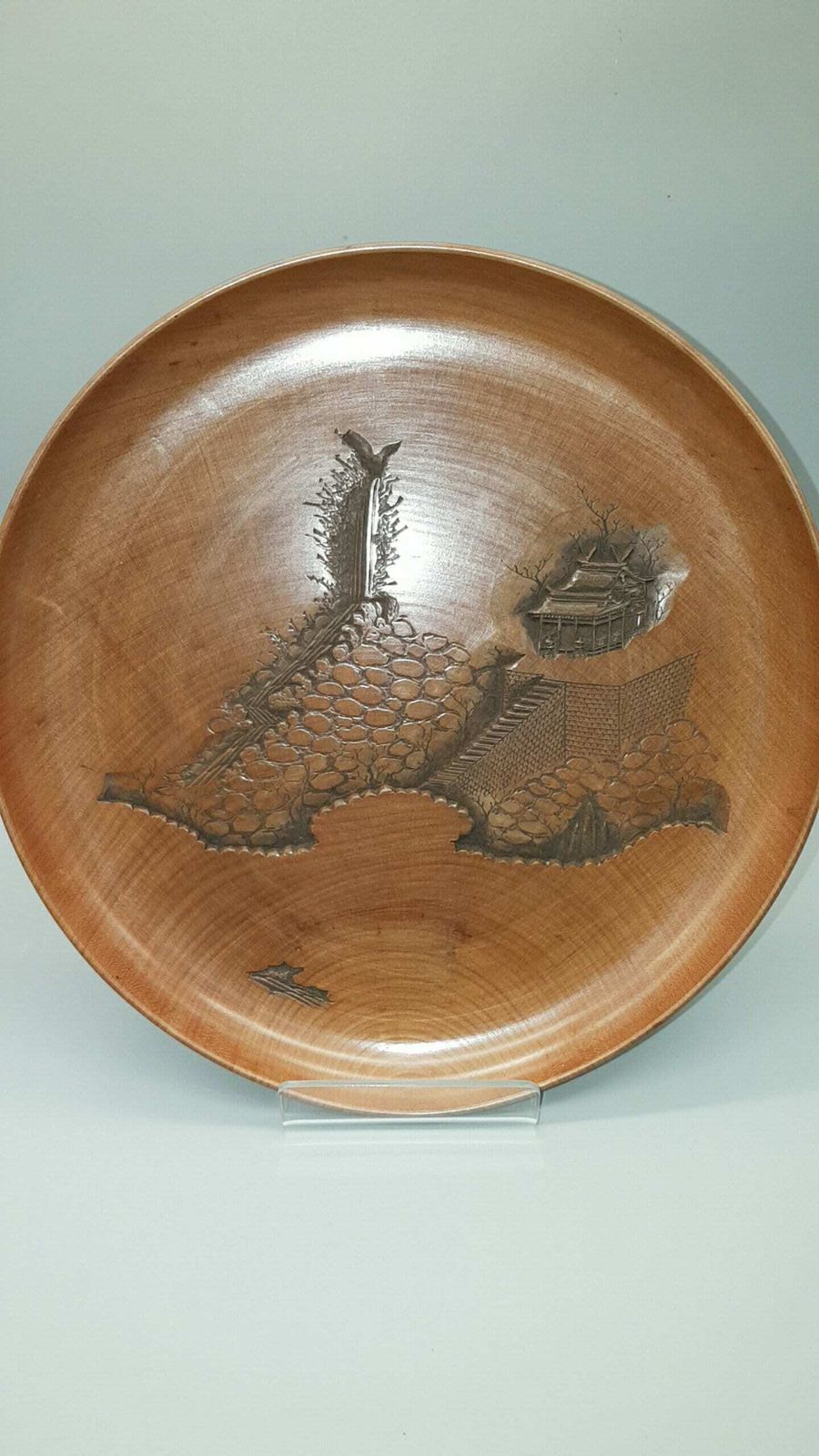Unique Set Of Five Antique (Meiji) Japanese Sencha (Tea Ceremony) Carved Trays photo Home Decor
