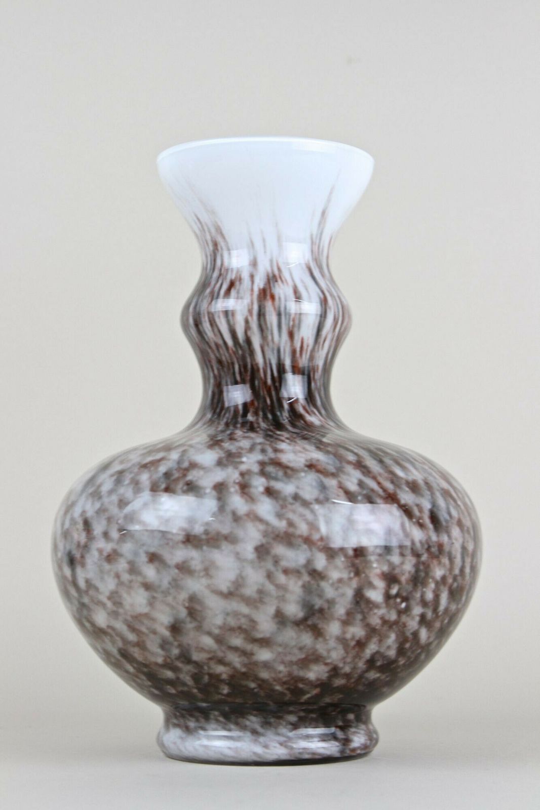 Bulbous Murano Glass Vase With Brown, Grey & Black Tones, Italy Circa 1970 photo buy