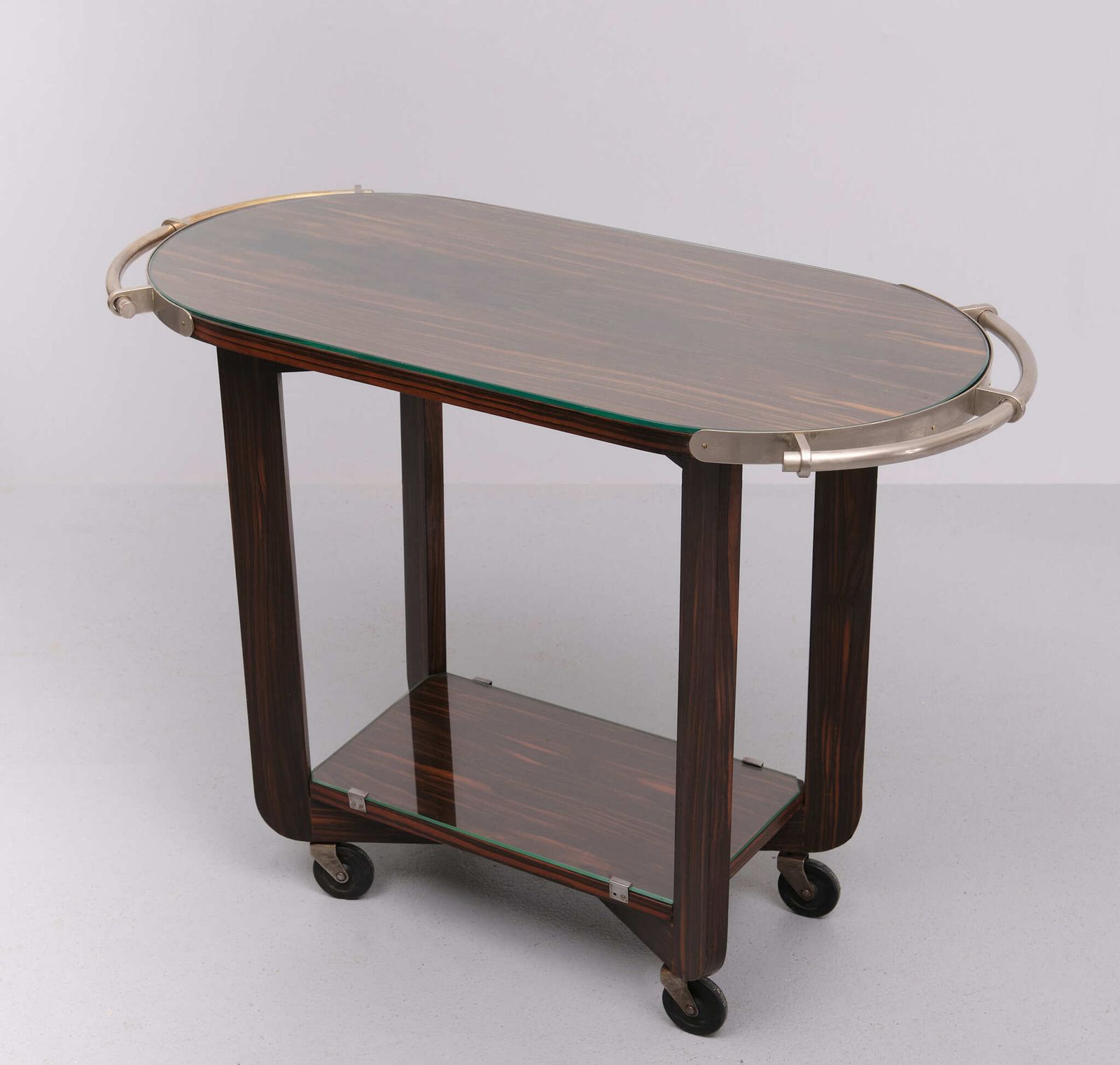 Art Deco Coromandel Wood Serving Trolley 1930s