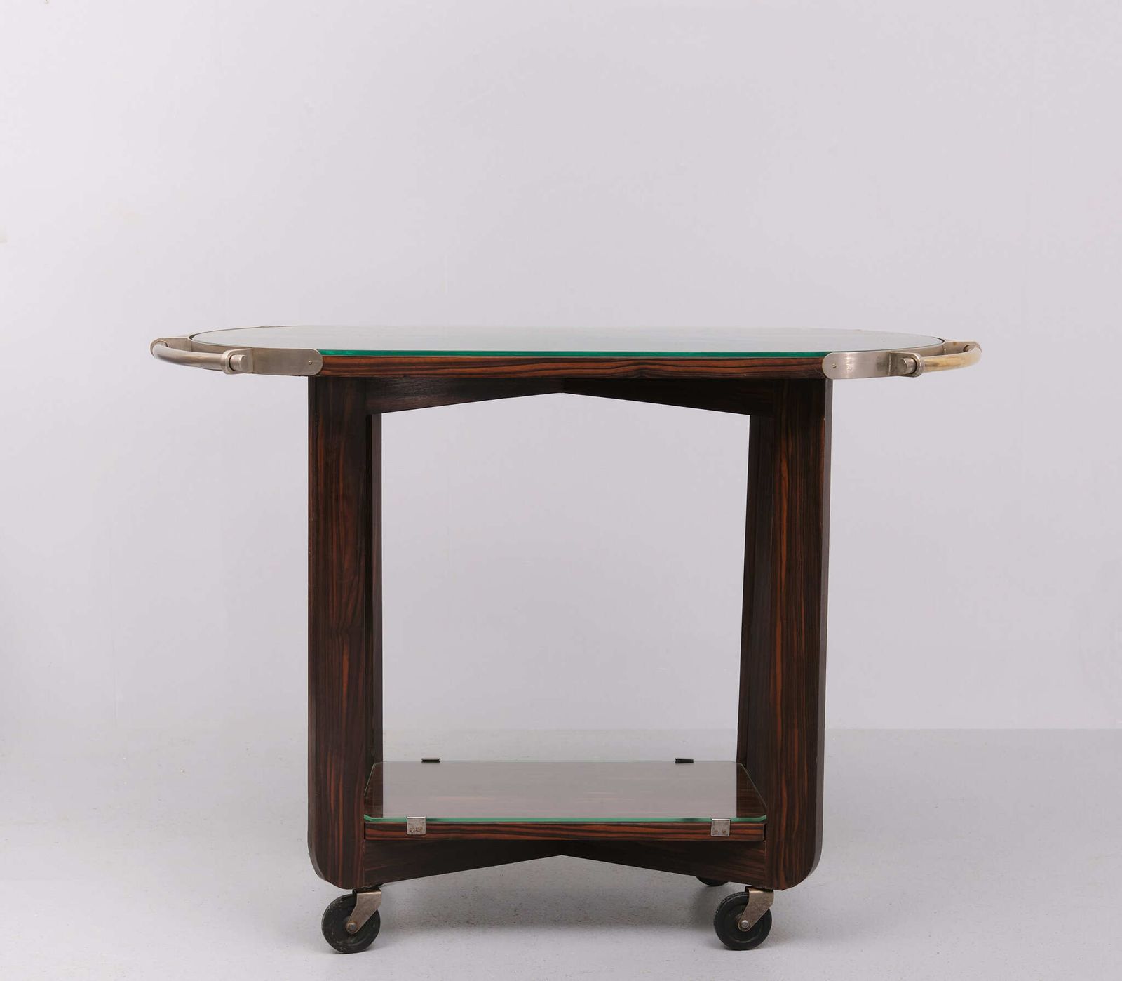 Art Deco Coromandel Wood Serving Trolley 1930s photo Furniture
