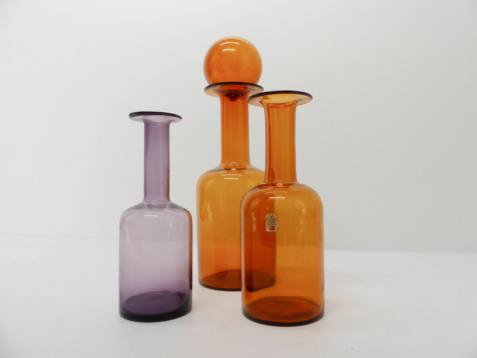 Set Of 3 Scandinavian Bottle Vases Otto Brauer 1960 photo furniture