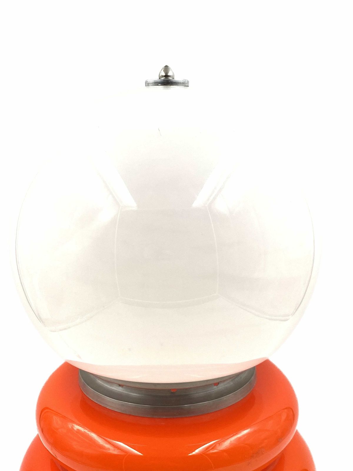 Carlo Nason, Space Age Orange Murano Glass Table Lamp, Av Mazzega, 1970s photo for sale