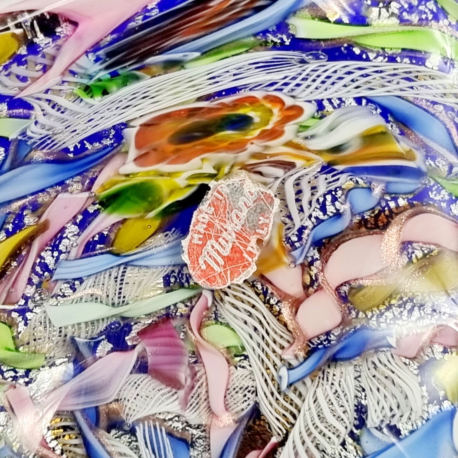 photo for sale Large Murano Tutti Frutti Art Glass Bowl By Dino Martens For Avem, Italy, 1960s