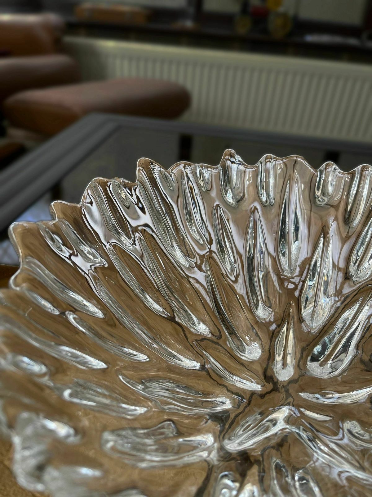 Budded Crystal Bowl Designed By Per Lütken In The 1970s And Manufactured By Royal Copenhagen In 1991. photo for sale