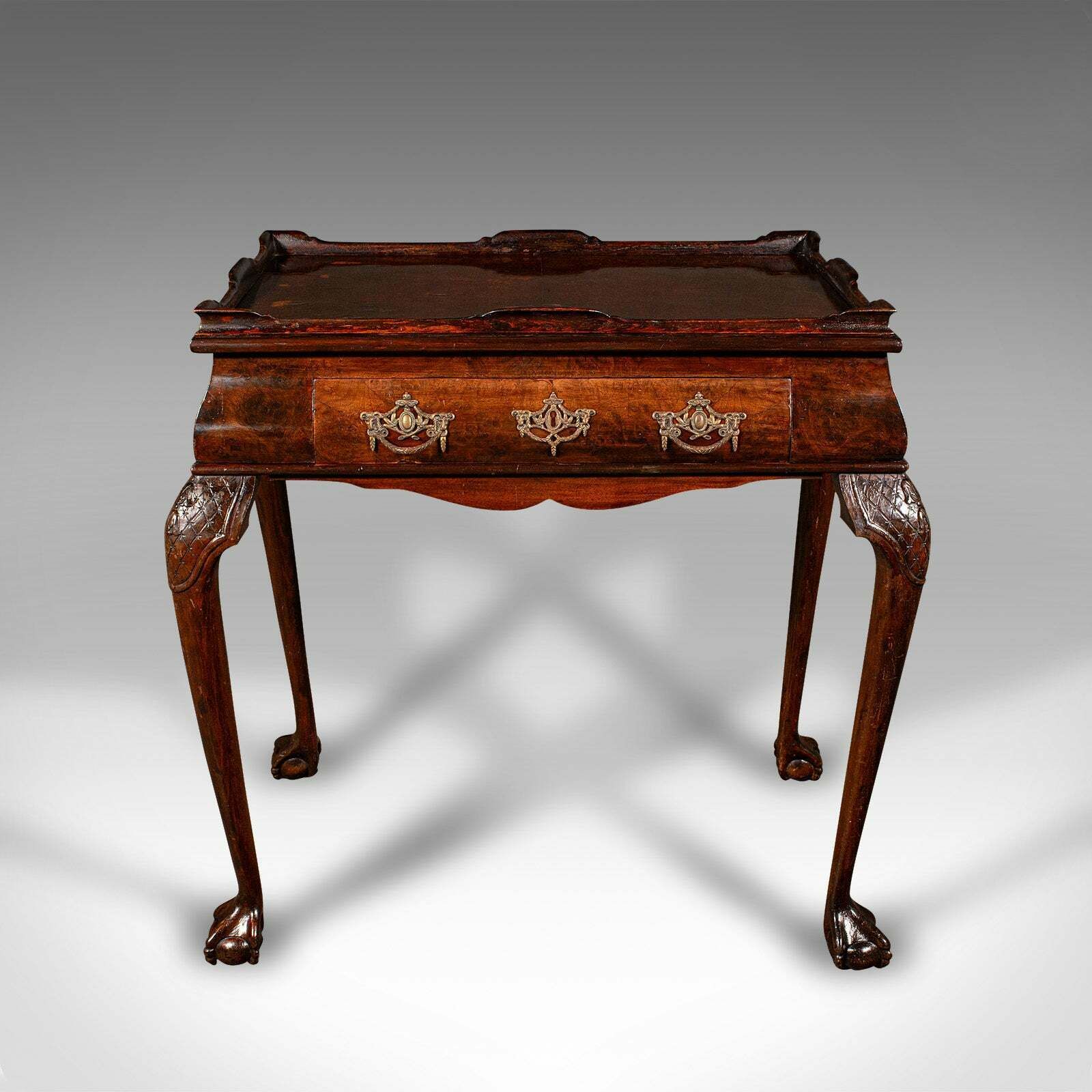 Antique Silver Display Table, English, Walnut, Georgian Revival, Late Victorian photo furniture