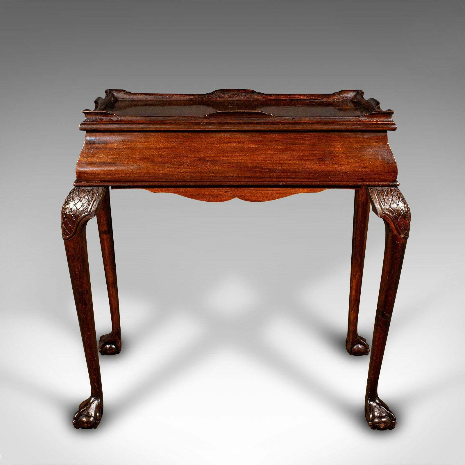 Antique Silver Display Table, English, Walnut, Georgian Revival, Late Victorian photo vinterior
