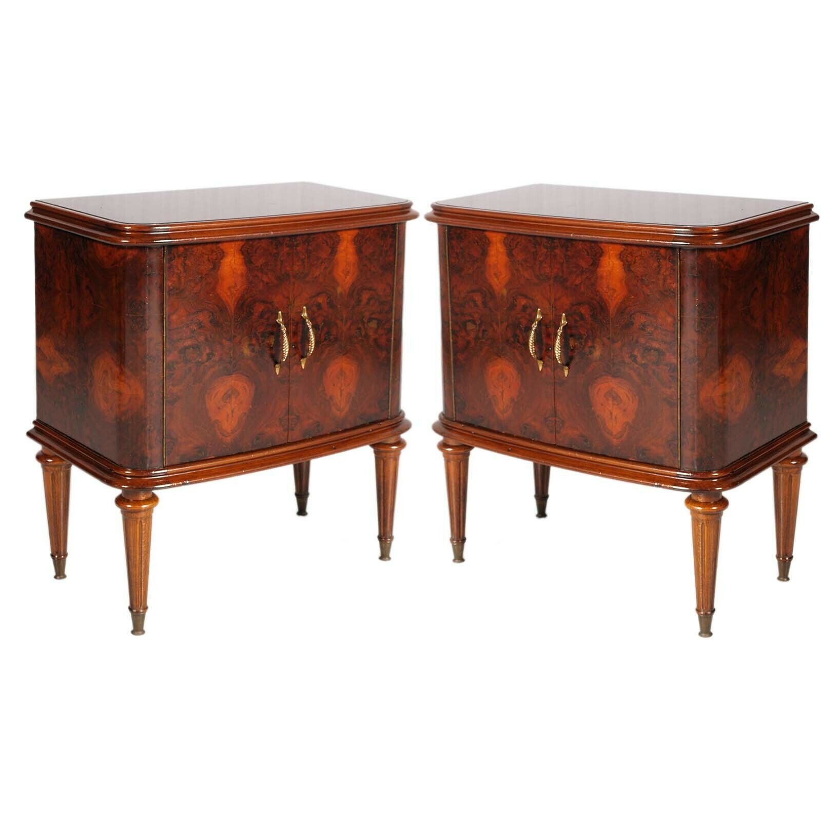Art Decò Nightstand, Walnut Briar By Paolo Buffa For Permanente Mobili Cantù photo for sale